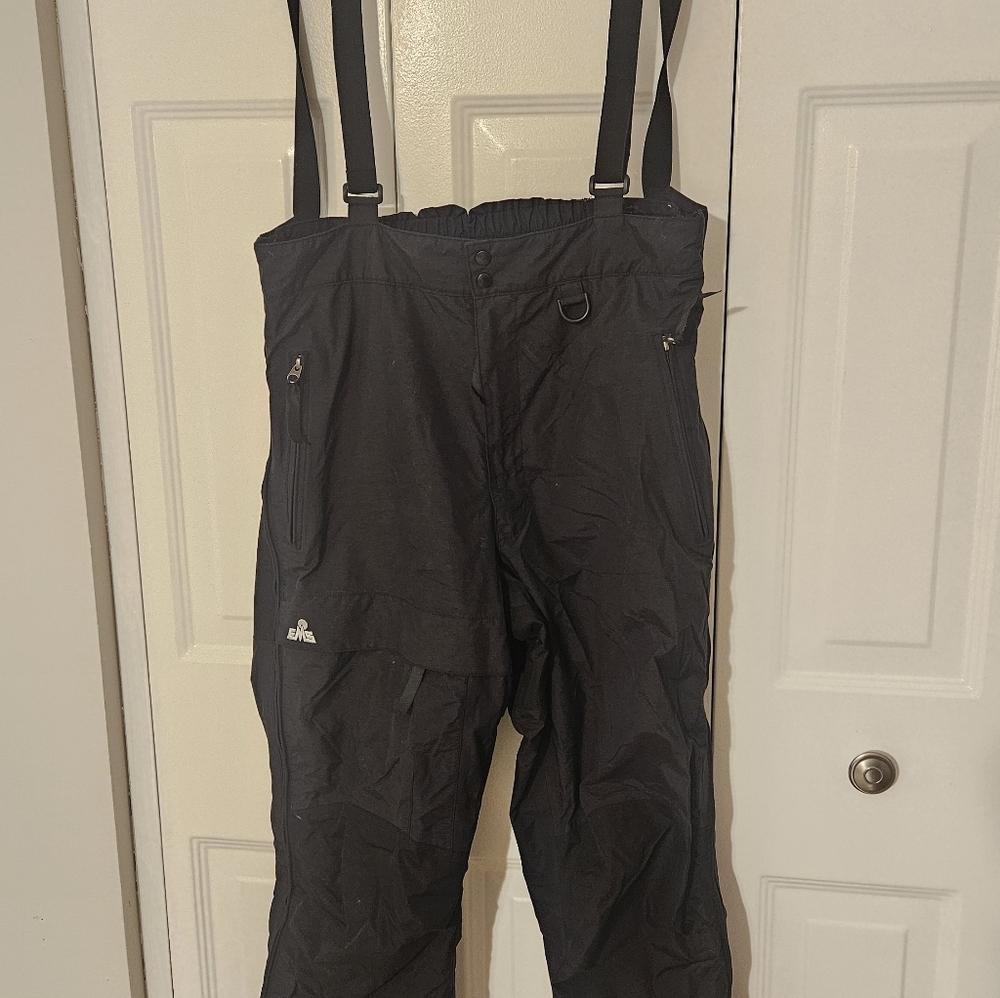 EMS Men's, Medium Black Suspender Pants